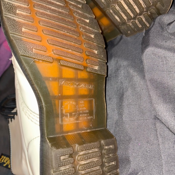 Dr. Martens White Leather Combat Boots - Picture 7 of 9